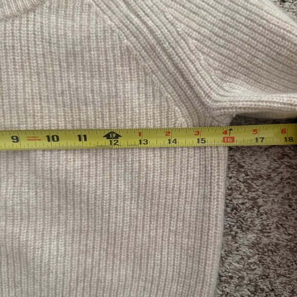 Madewell Windham Cropped 100% Cashmere Pullover Sweater in Oatmeal - Picture 11 of 12